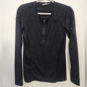 Athleta Women's Black Pacifica 1/2 Zip Longsleeve Rashguard Size M UPF
